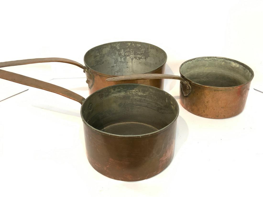 Antique Copper Stock Pots (1 of 6)