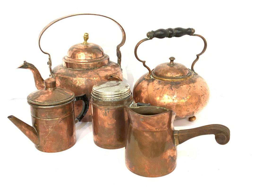 Antique Copper Cookware Group (1 of 6)