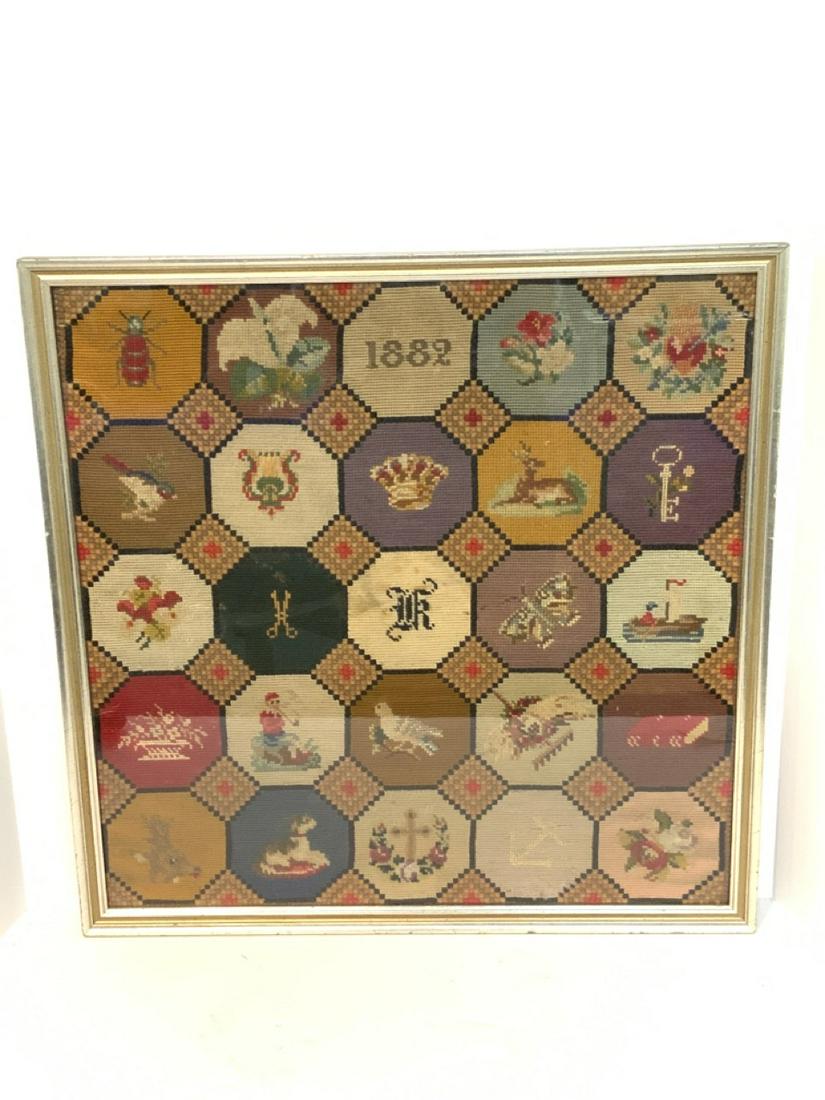 1882 Dated Needlework Sampler (1 of 3)