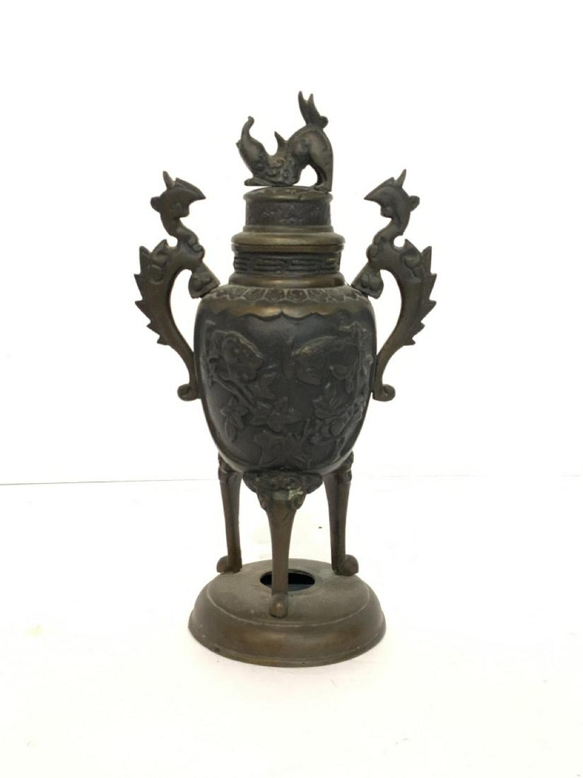 Antique Chinese Bronze Censor Pot (1 of 4)