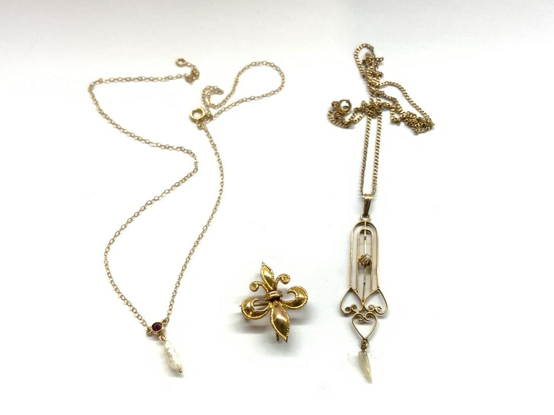 10k-14k Gold Necklaces Lot (1 of 3)