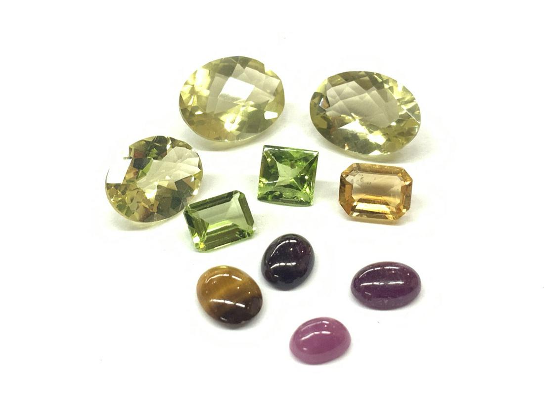 Assorted Gemstones Group, Peridot, Cabochon Ruby Etc. (1 of 3)