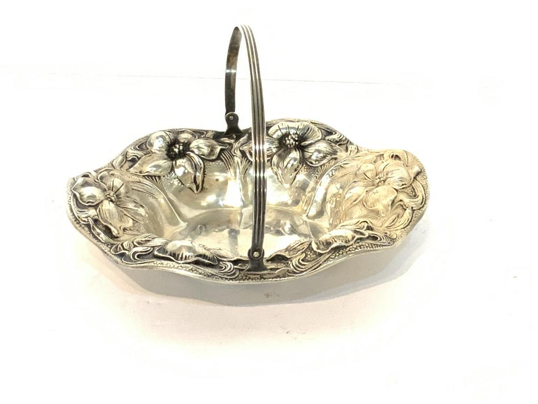 Sterling Silver Repousse Basket (1 of 3)