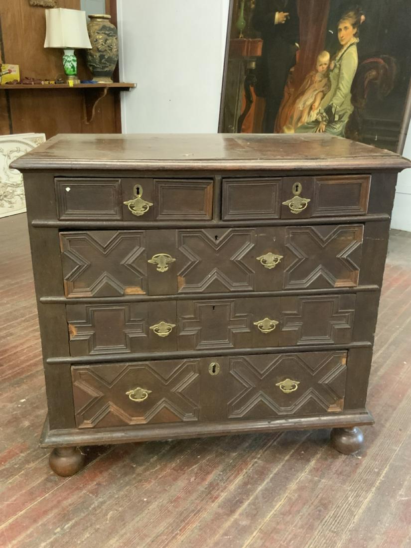 17th c. English Charles II Chest of Drawers (1 of 4)