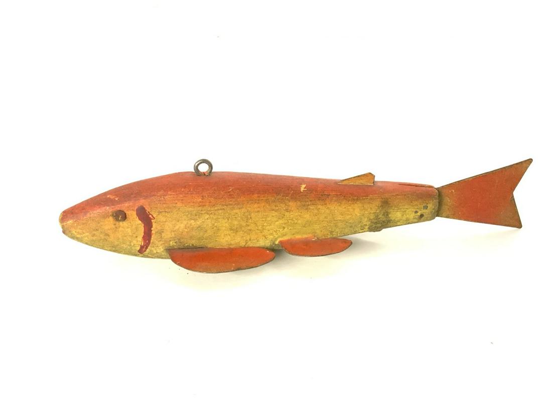 Carved Wood Fish Decoy: Carved wood fish decoy. Hand painted. 1st half 20th century.6 7/8” x 1.25”