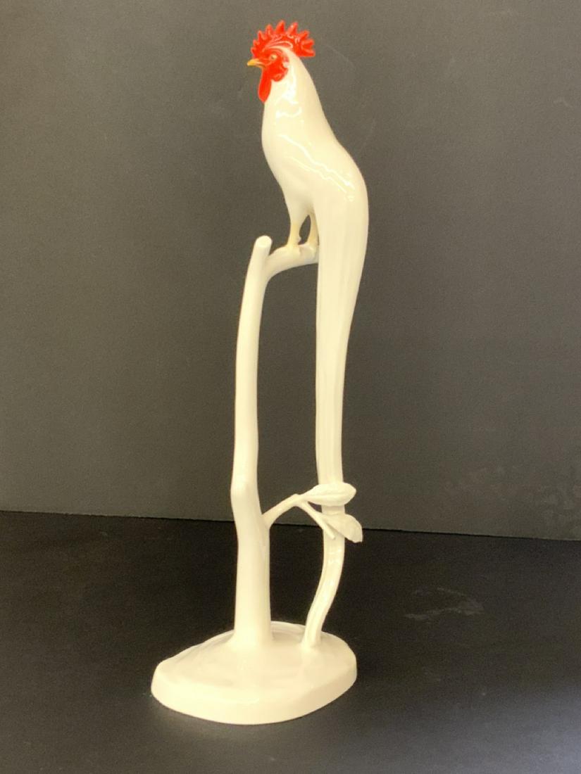 Noritake Porcelain Rooster: Noritake porcelain rooster. Fine example. Highly detailed. Signed at base. Dimensions: 13 1/2" X 4 1/2"