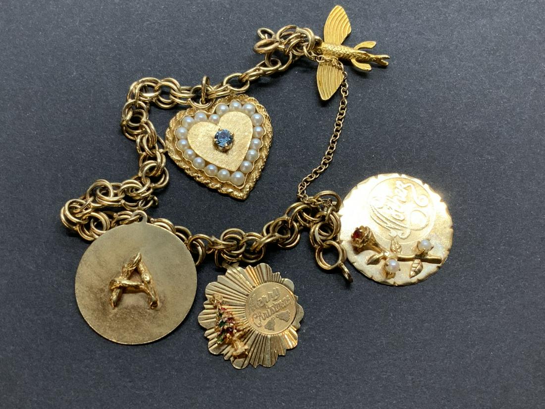 14K Gold Charm Bracelet (1 of 3)
