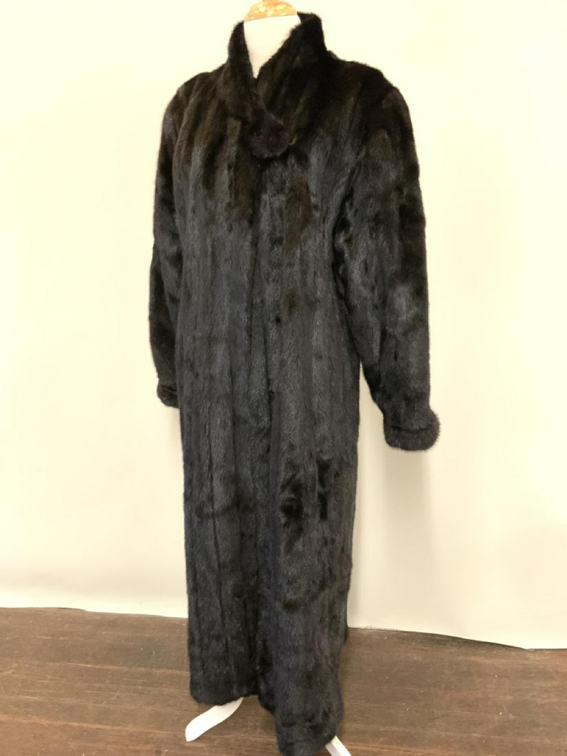 Full Length Mink Coat Size L: A full length mink coat. Women's size L-XL.