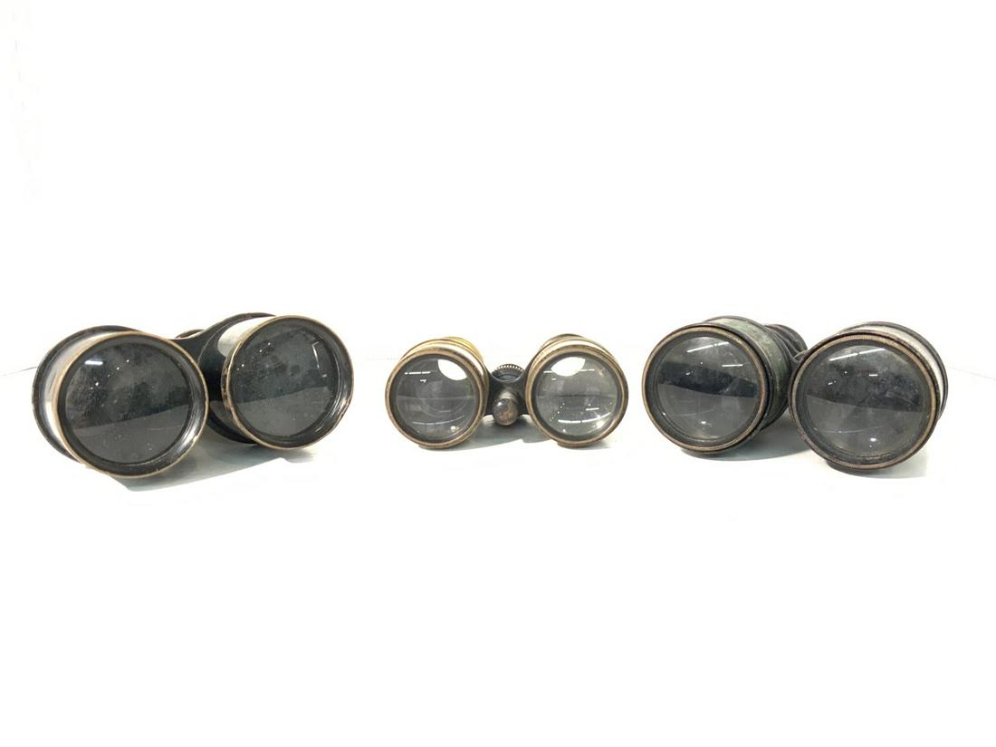 Lot of Three (3) Military Binoculars (1 of 8)