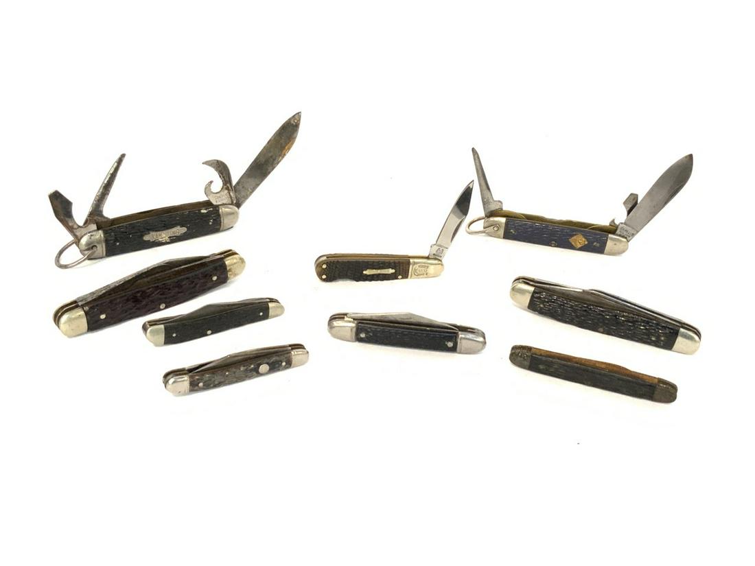 Lot of Nine (9) Vintage Pocket Knives (1 of 4)