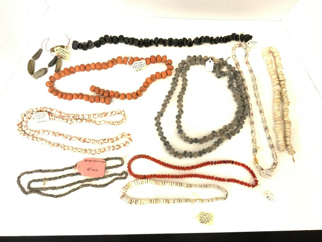 Large Group Chinese, Peking Glass, African Beads Lot (1 of 5)