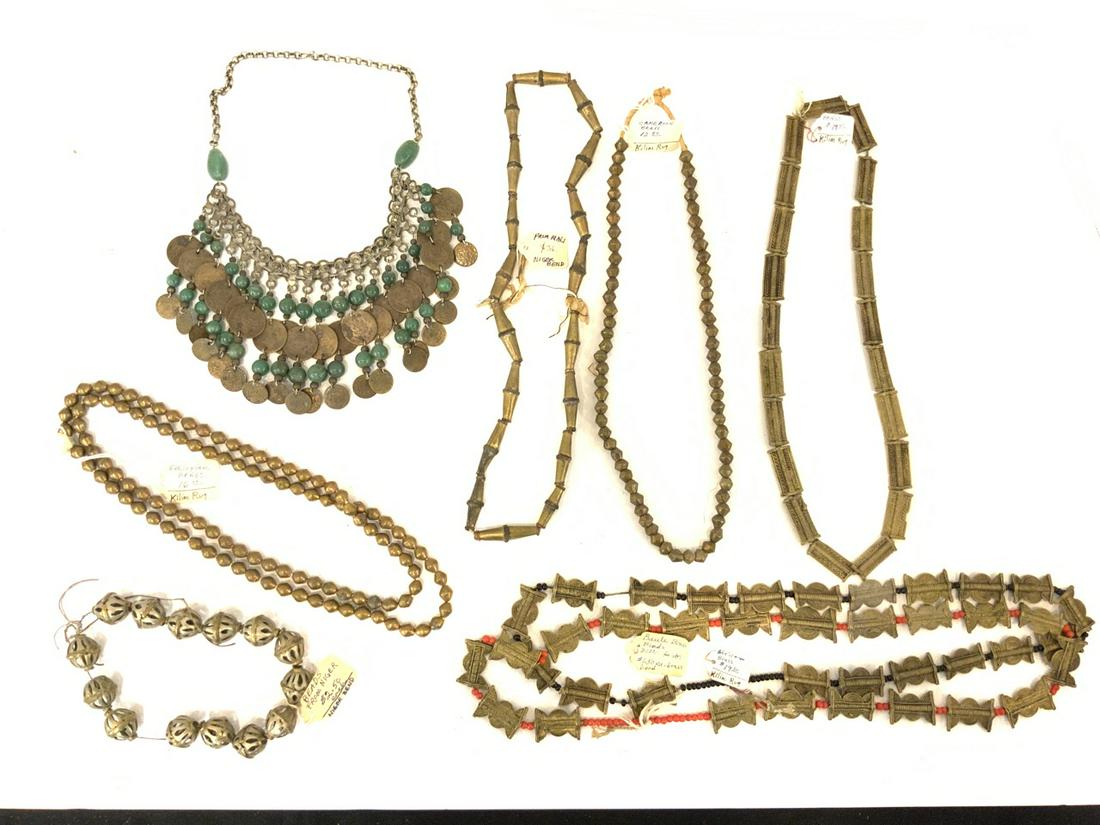 Lot of 8 African Brass Necklaces (1 of 5)