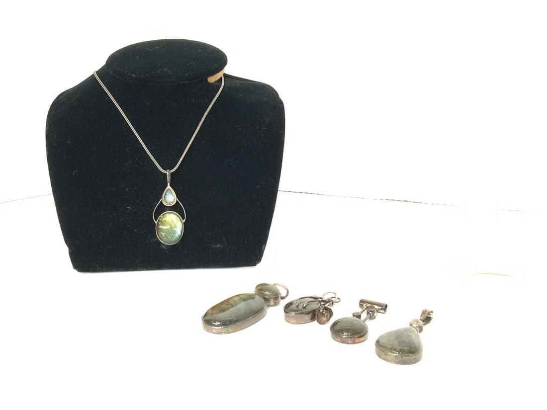 Estate Sterling Silver Pendants Lot (1 of 6)