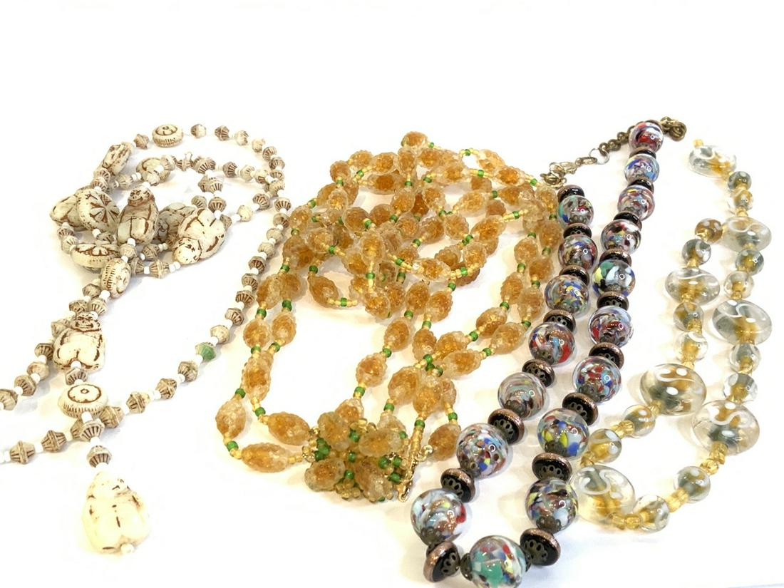 Estate Assorted Glass Bead Necklaces (1 of 9)