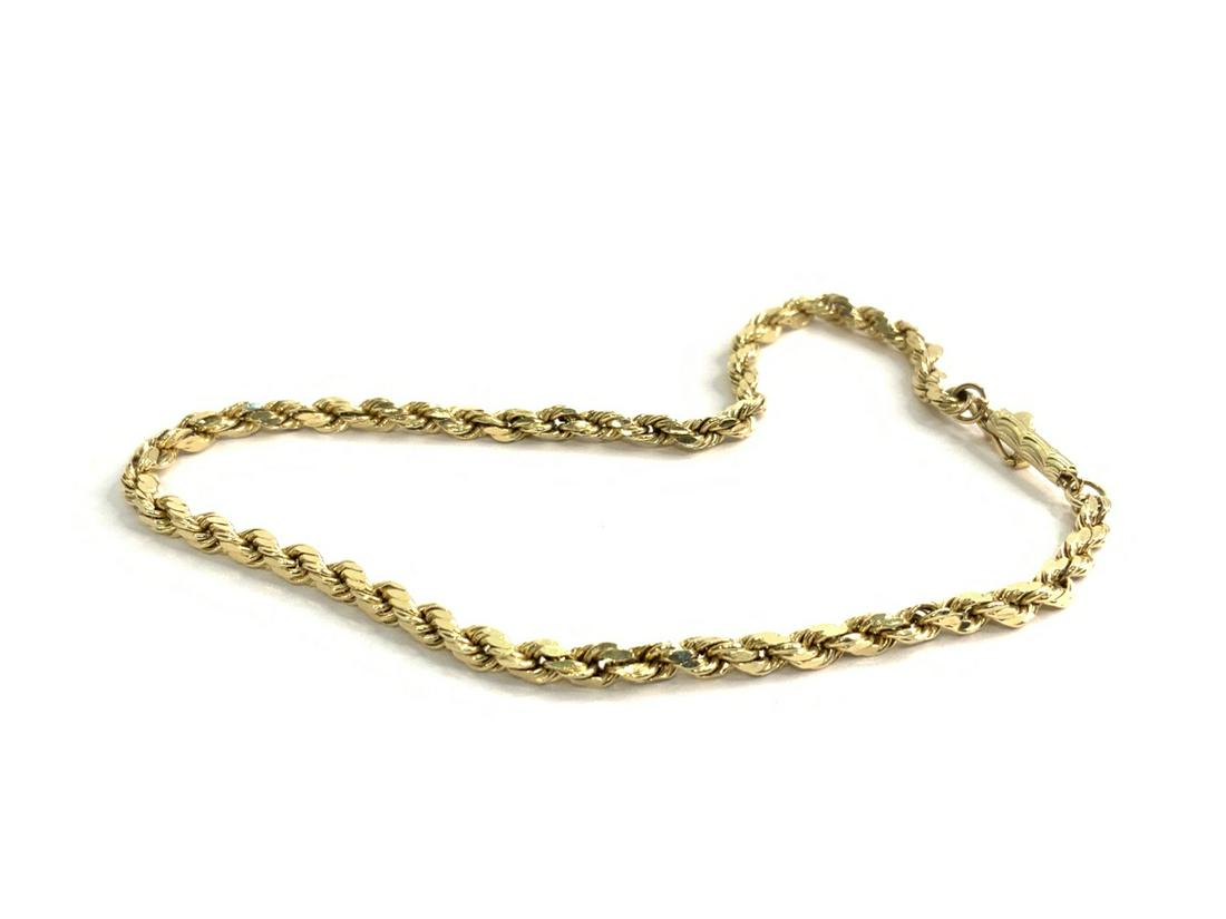 14K Italian Rope Chain Bracelet (1 of 2)