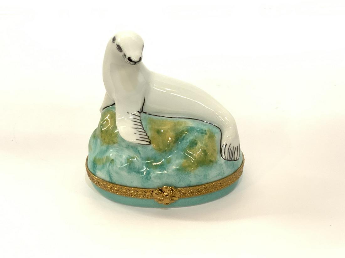 Limoges Miniature Seal (Sea Lion) Box (1 of 5)