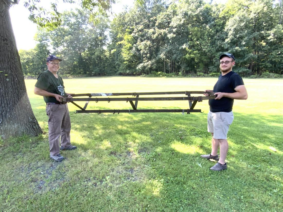 Vintage Commercial Hanging Kitchen Pot Rack 8ft L (1 of 6)
