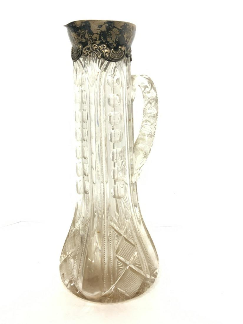 Fine Cut Glass Sterling Silver Tankard ABCG (1 of 5)