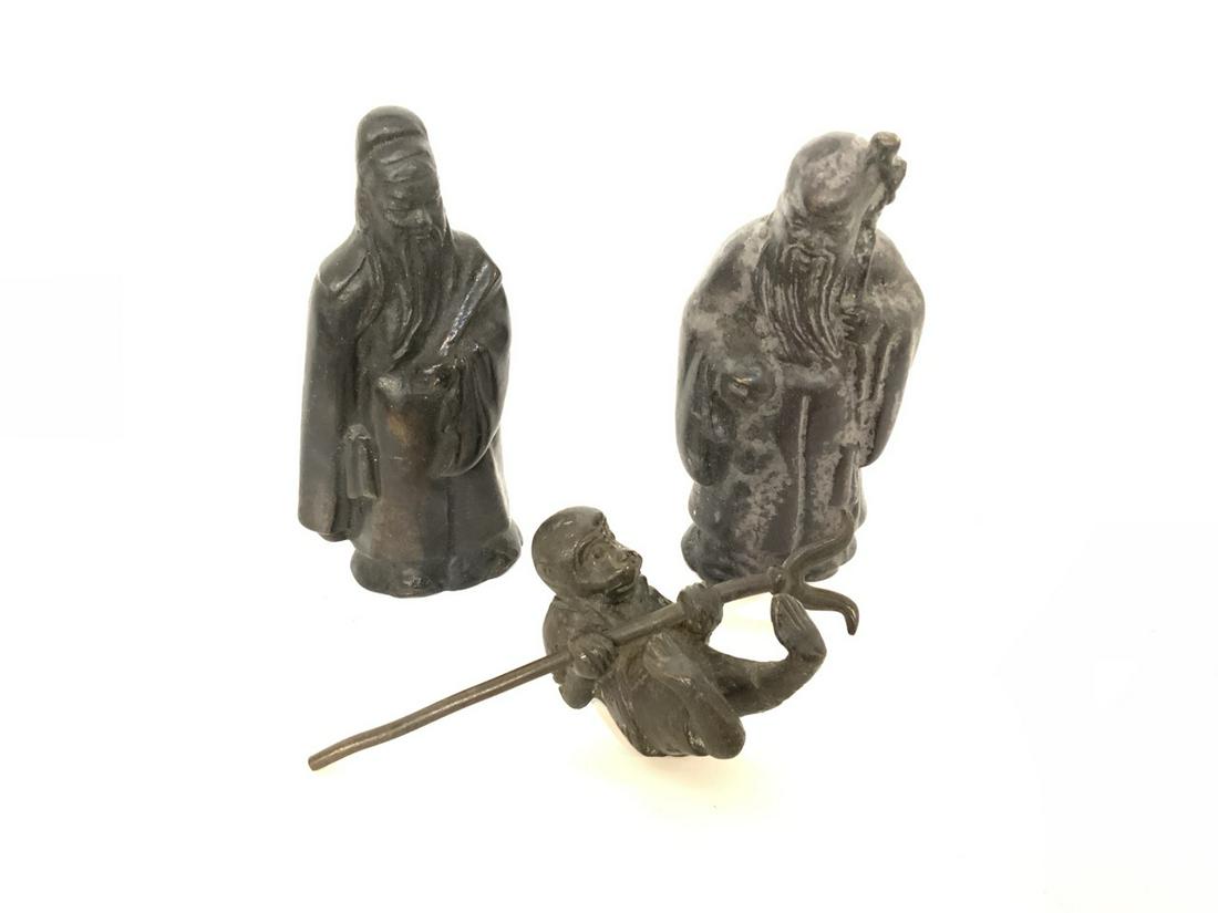 Chinese Bronze Monkey And Scholar Grouping (1 of 4)