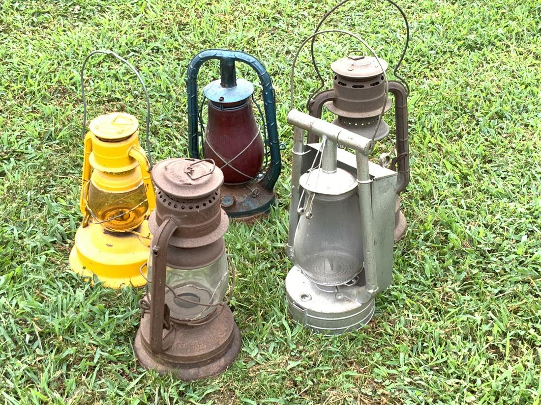 Five (5) Piece Assorted Barn Found Lanterns (1 of 3)