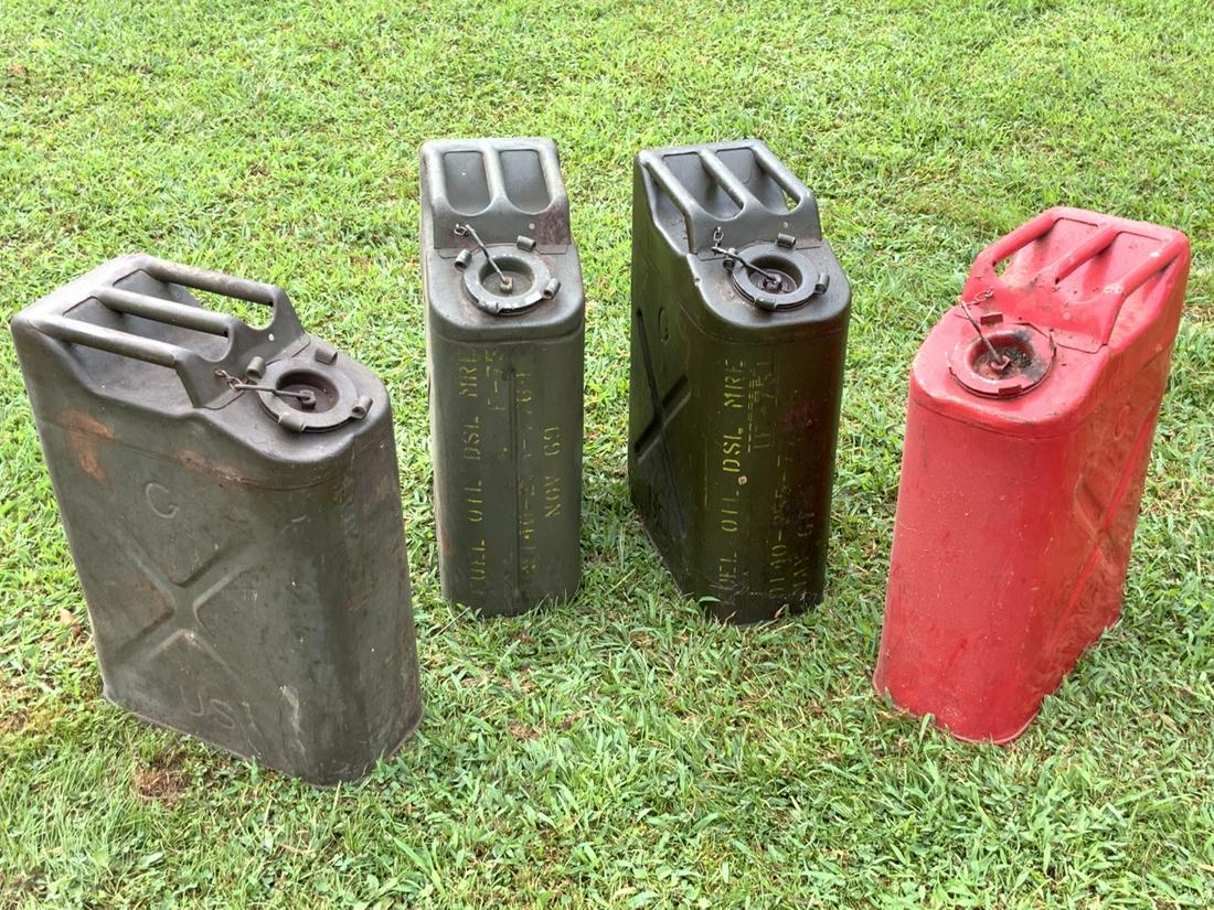 Four (4) Military Gas Cans (1 of 3)