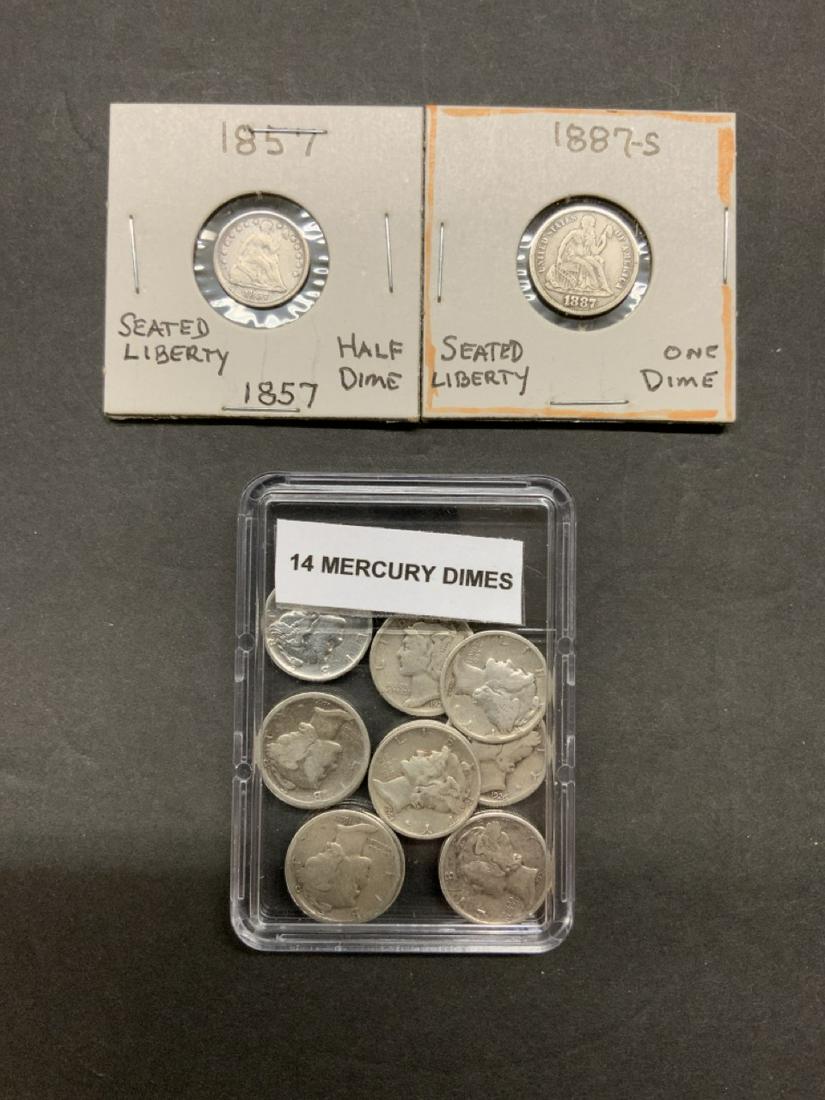 U.S. Silver Mercury And Seated Liberty Dimes (1 of 3)