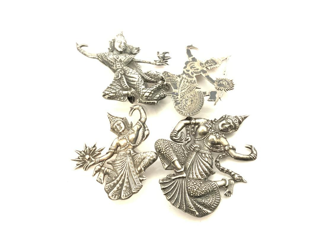 Chinese Sterling Silver pins: Chinese sterling pins Total weight: 1.18 ozt