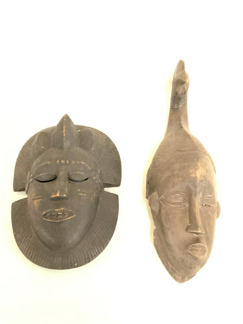 Two (2) African Tribal Face Masks (1 of 6)