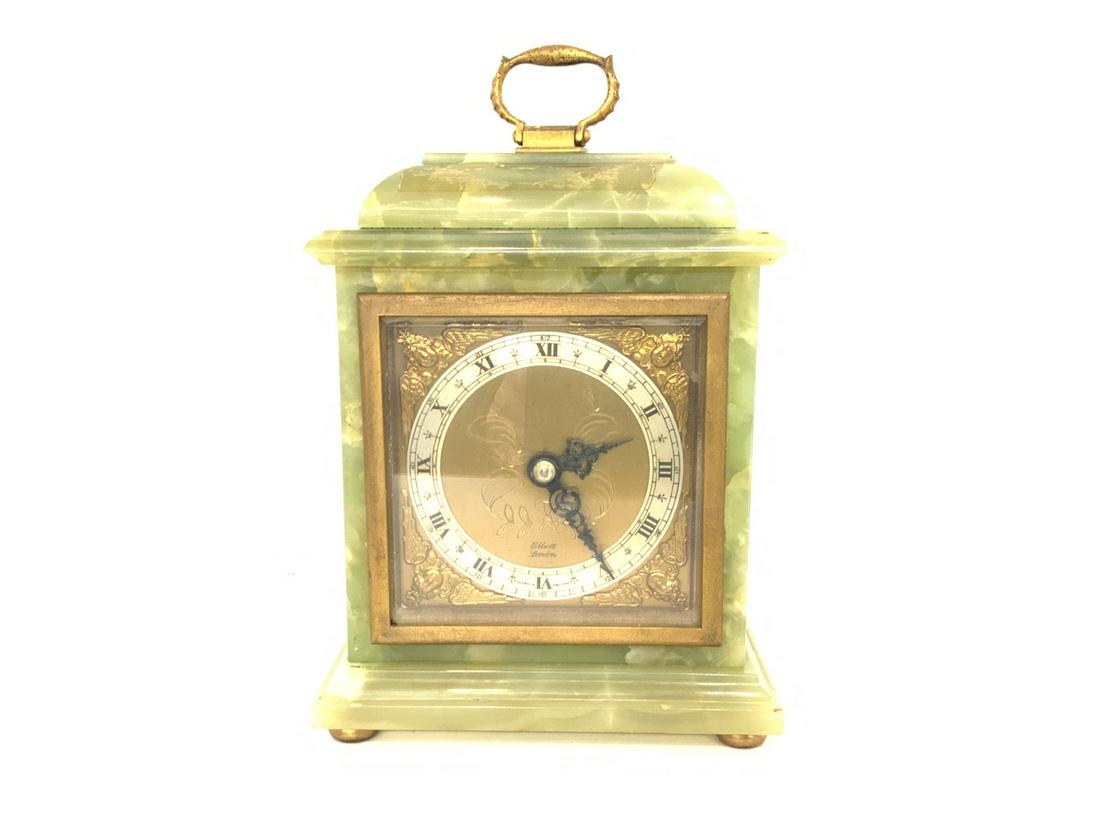 Elliot's London Green Onyx Bracket Clock (1 of 5)