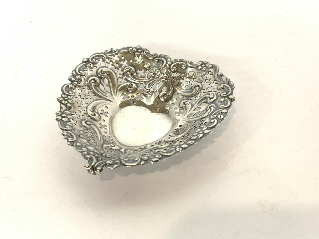 Gorham Sterling Silver Openwork Heart Dish (1 of 3)