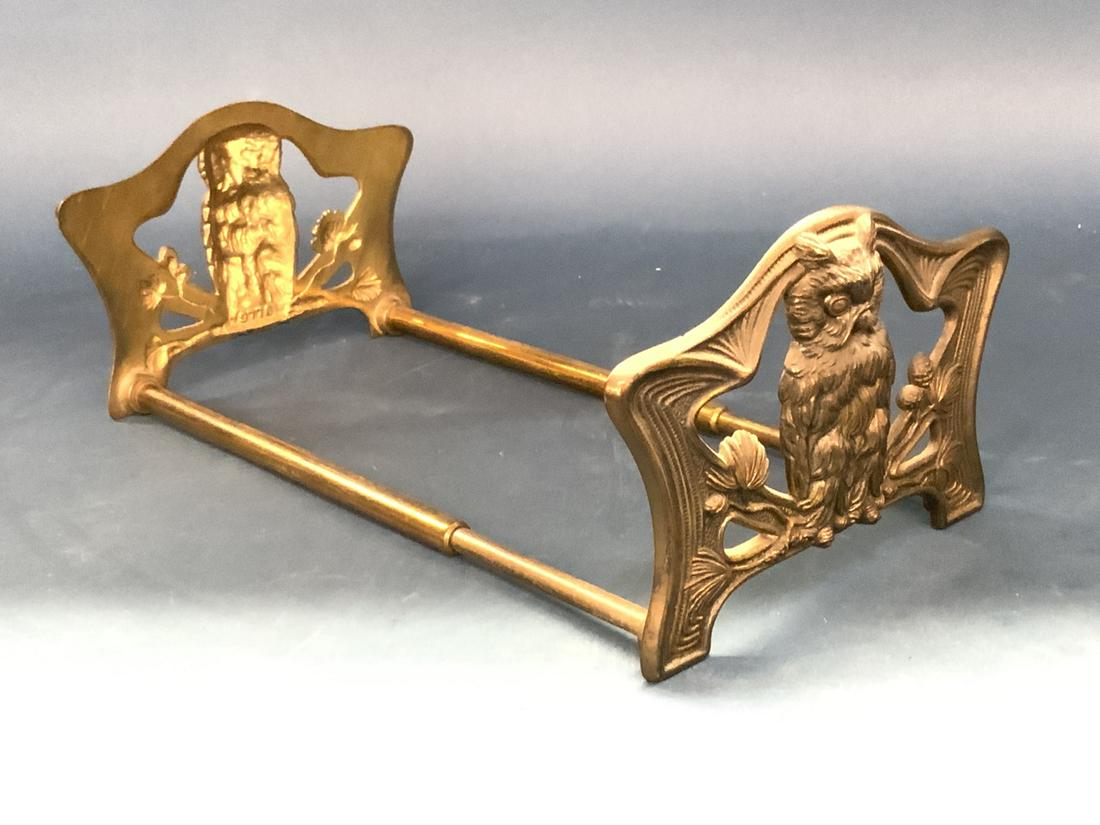 Vintage Slide Bookends With Owls: Dimensions: 4 1/2" X 6" and 15" fully extended.