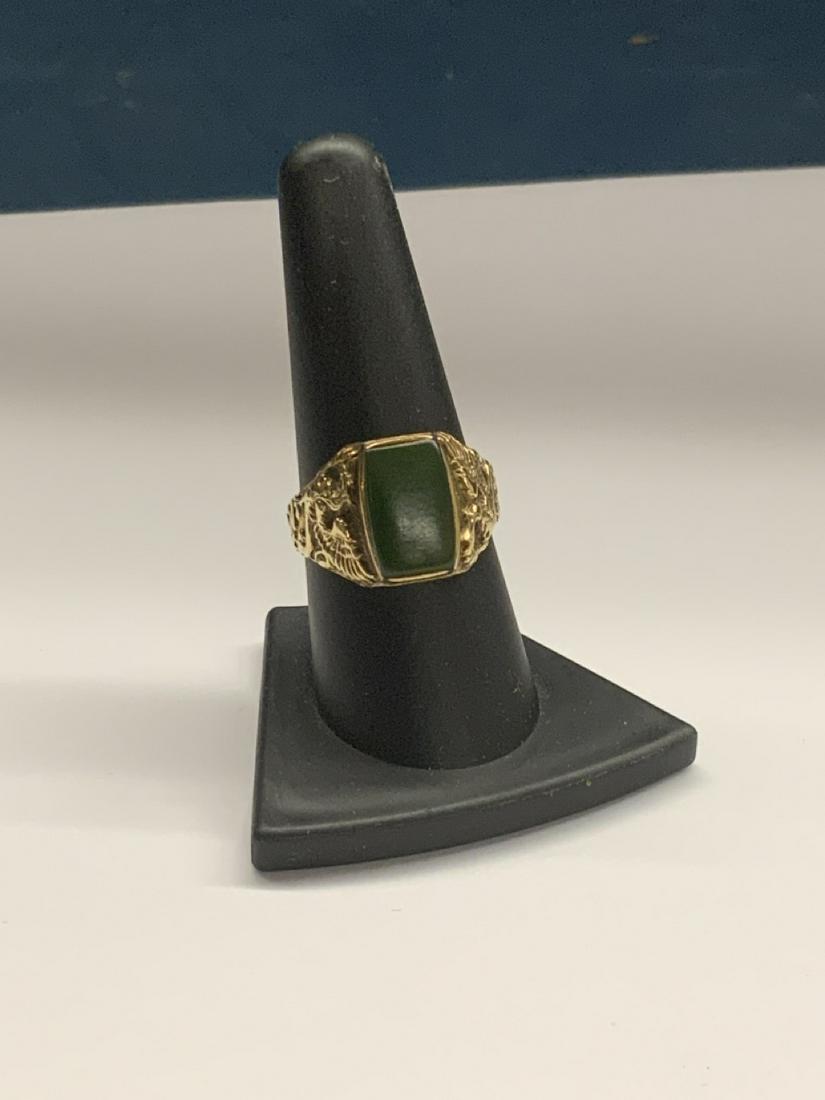 10K y.g. Green Jade Class Ring 1931 (1 of 5)