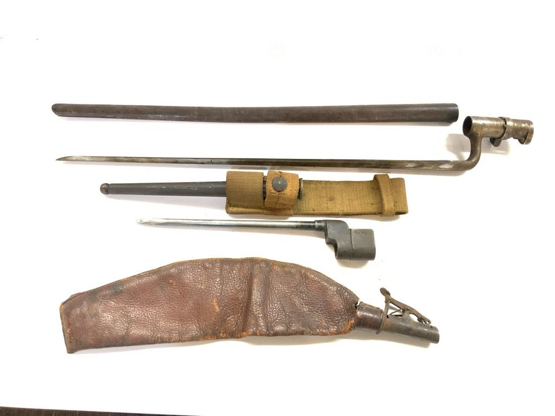 WW1 Bayonet and Gun Powder Pouch: WW1 Bayonets and Gun Powder Pouch 22” (longest)