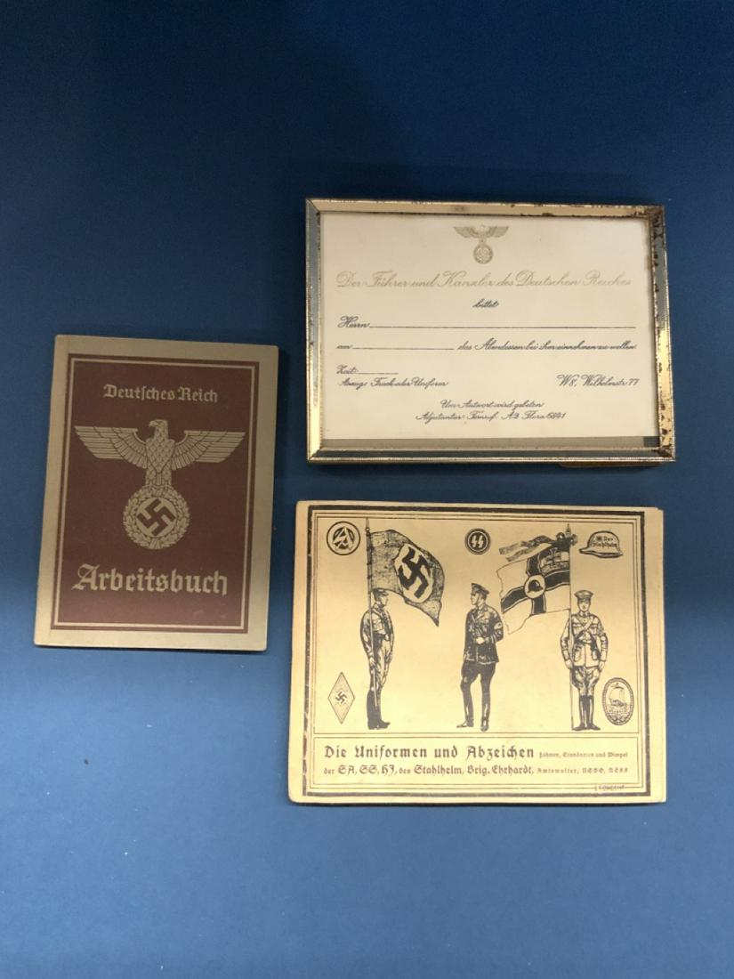 German Nazi Party Ephemera: WWII German Uniform Booklet and other related ephemera.