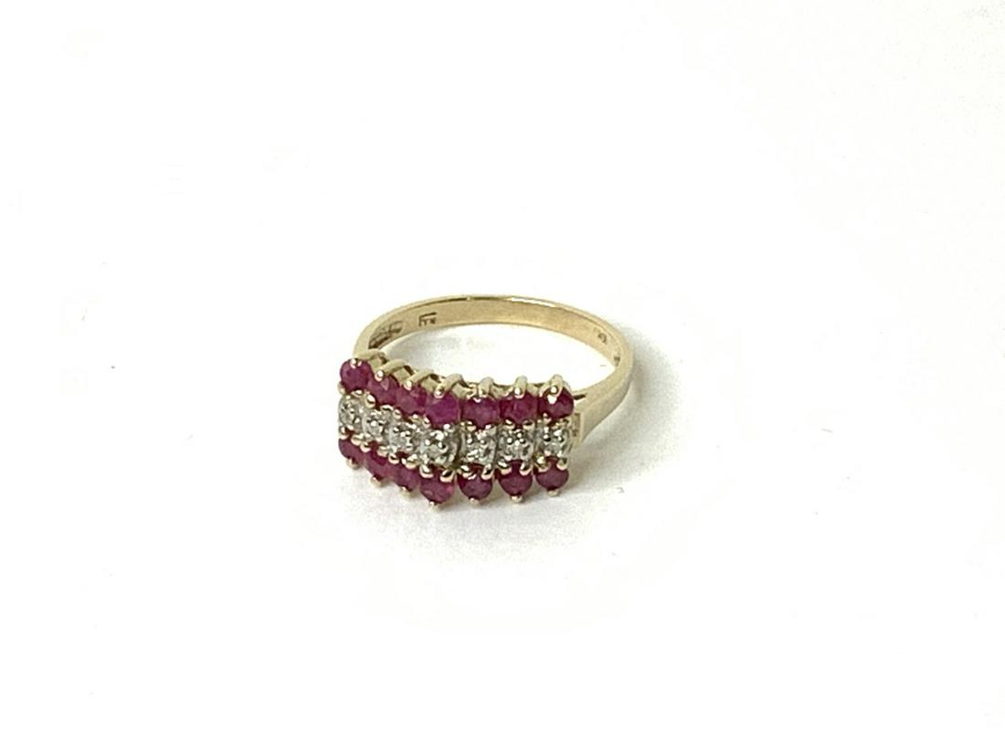 10k y.g. Ruby & Diamond Ring: 10k y.g. Ruby and Diamond Ring. Size 6.5 Total weight: 2.53 g