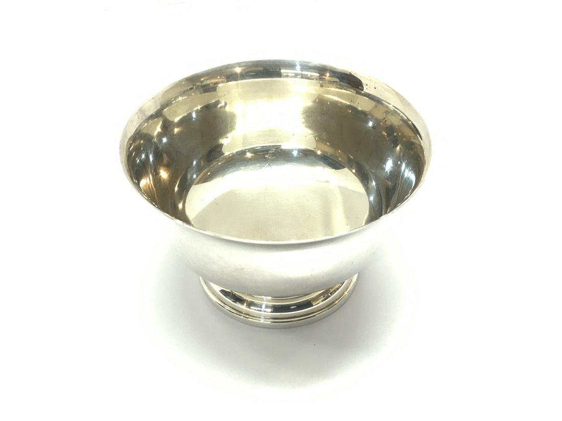 Cartier Paul Revere Reproduction Sterling Silver Bowl: Cartier "Paul Revere Reproduction" Sterling Silver Serving Bowl. 1227A Total weight: 5.7422 troy ounces Dimensions: 5” Diameter