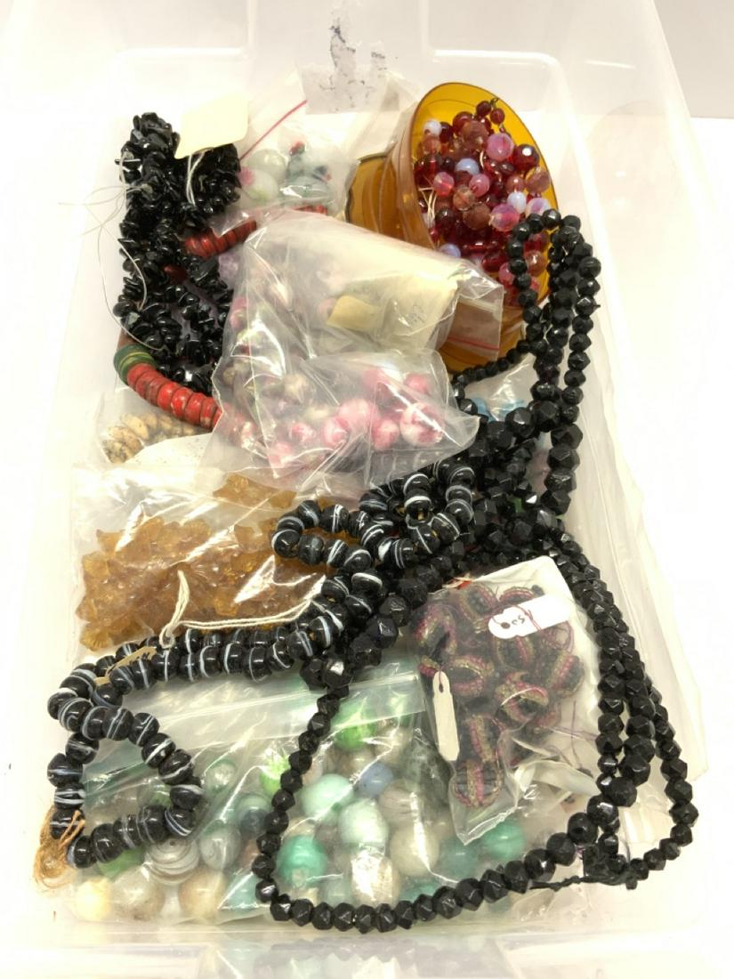 Estate Jewelry "Beads" Lot: Bags of assorted beads. Estate jewelry lot. Glass, Czech etc.