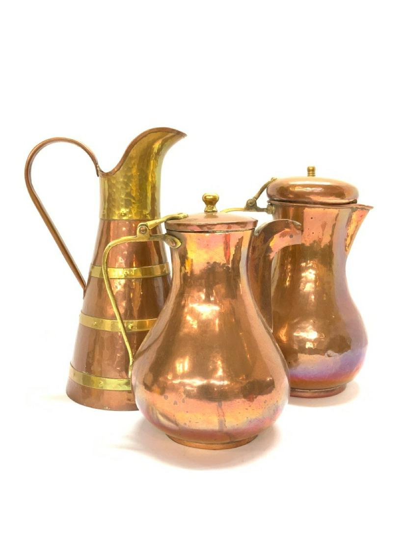 Three (3) Copper Pitchers (1 of 4)