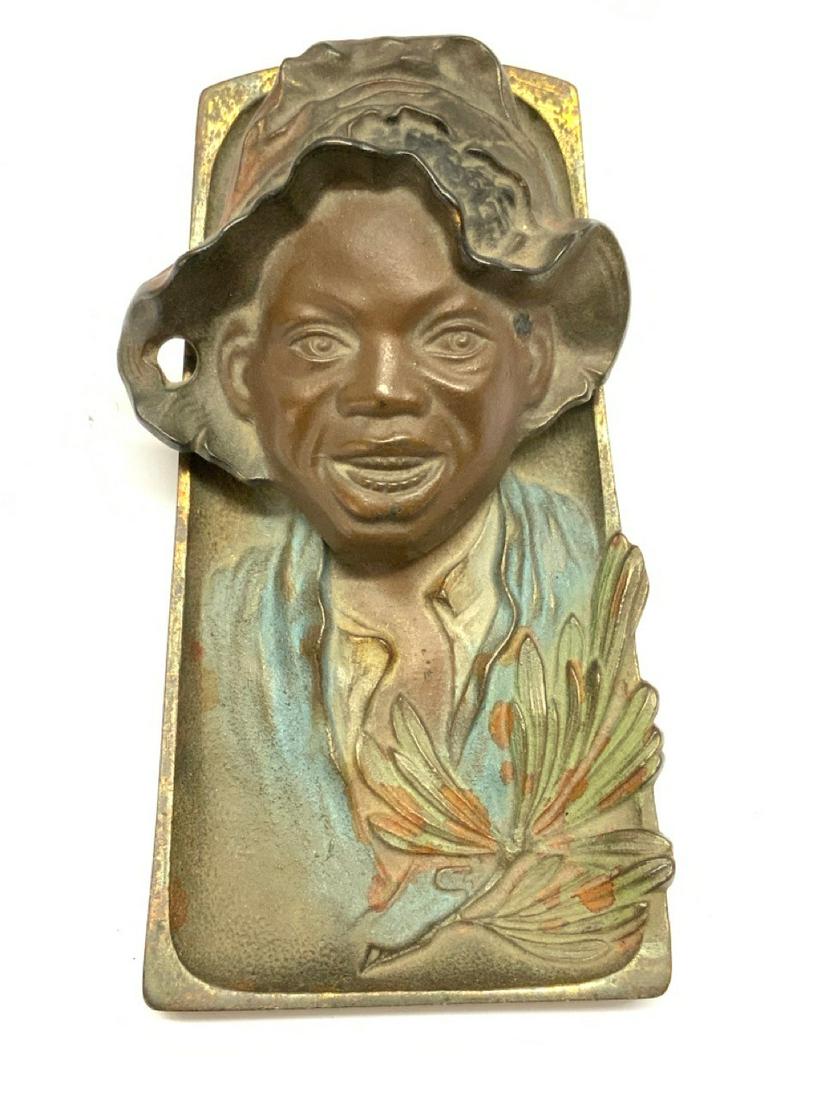 Black Americana Boy Antique Cast Iron Inkwell (1 of 5)