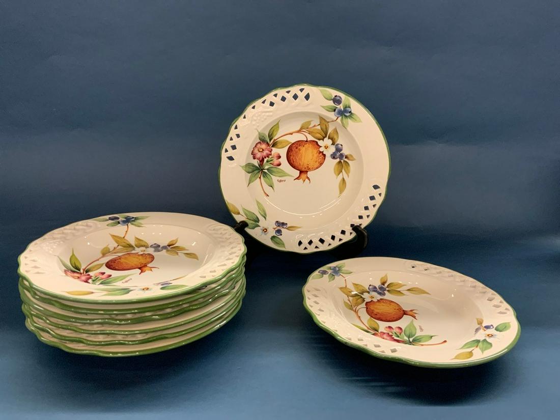Set of Eight (8) Tiffany Made in Italy Plates (1 of 5)