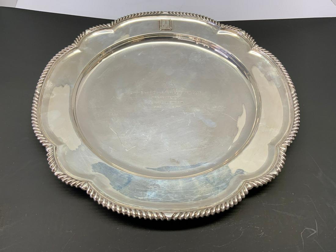 Sanborn Sterling Silver Charger 33.359 T. OZ. (1 of 4)