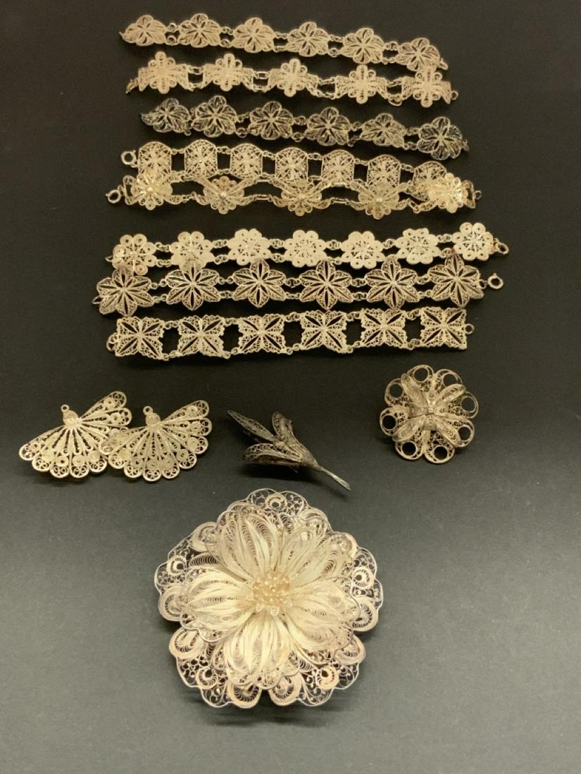 Vintage Mexican Sterling Silver Jewelry Lot (1 of 6)