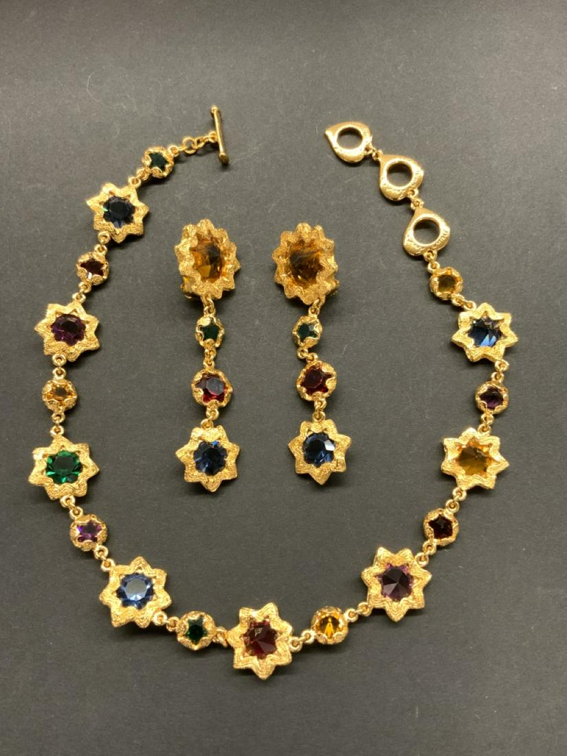 YSL Designer Necklace & Earrings Set (1 of 5)