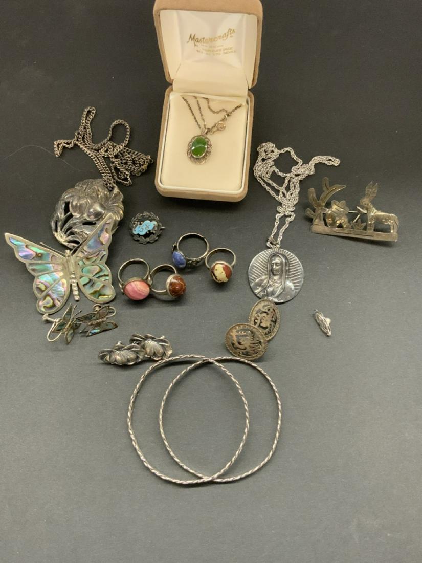 Estate Compiled Vintage Sterling Silver Jewelry (1 of 5)