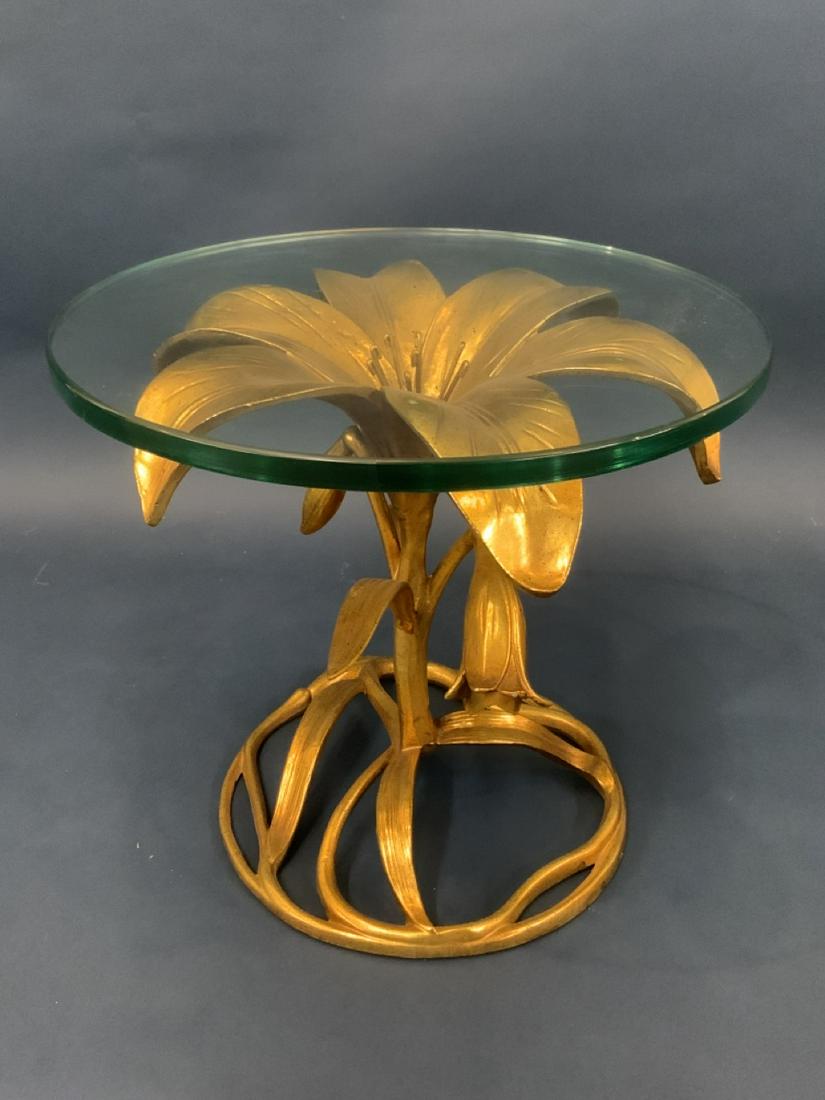 Gold Gilt Metal Floral Table (1 of 3)