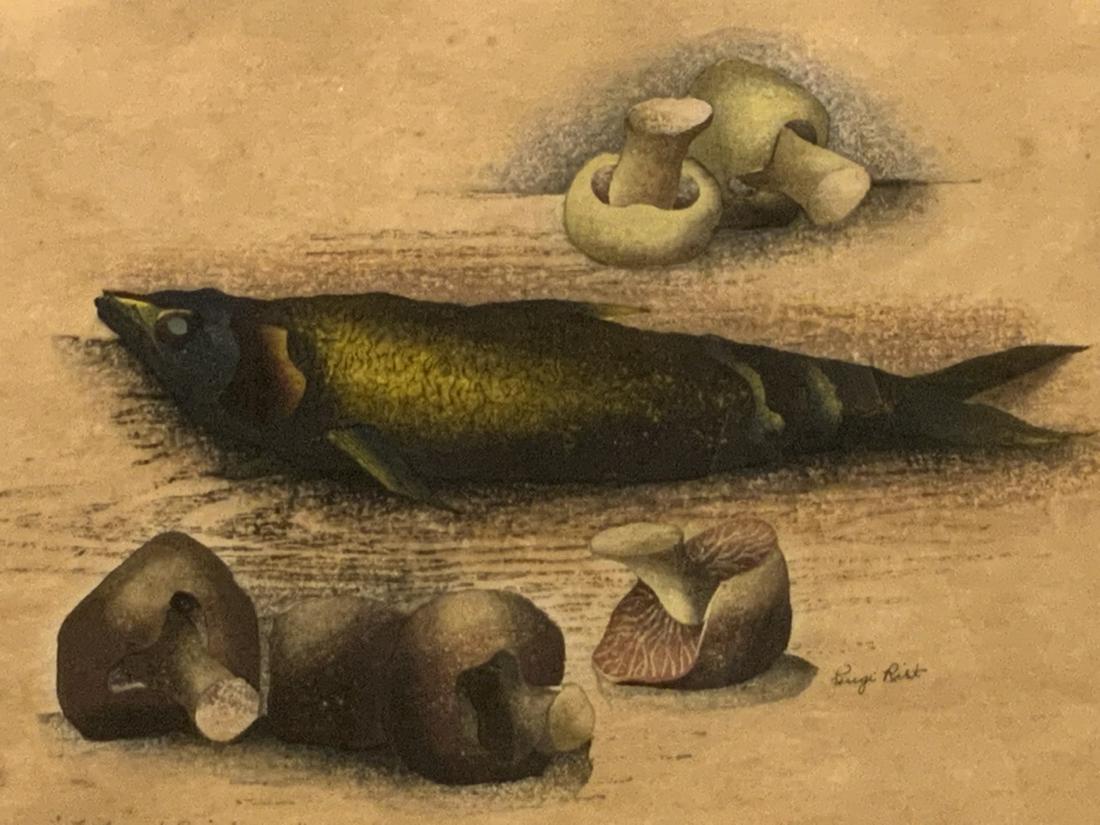 Luigi Rist Fish & Mushrooms Pencil Signed (1 of 5)
