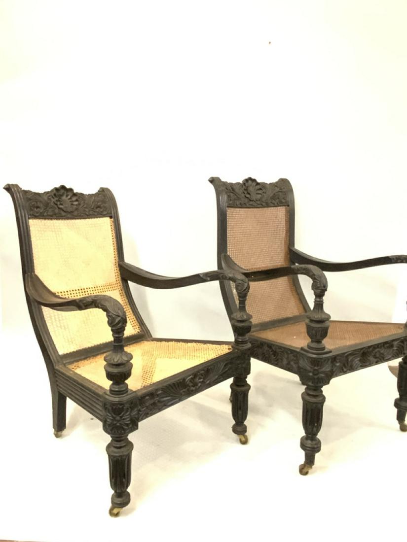 A pair, 19th c. Louis XV Style Sri Lanka Chairs (1 of 7)