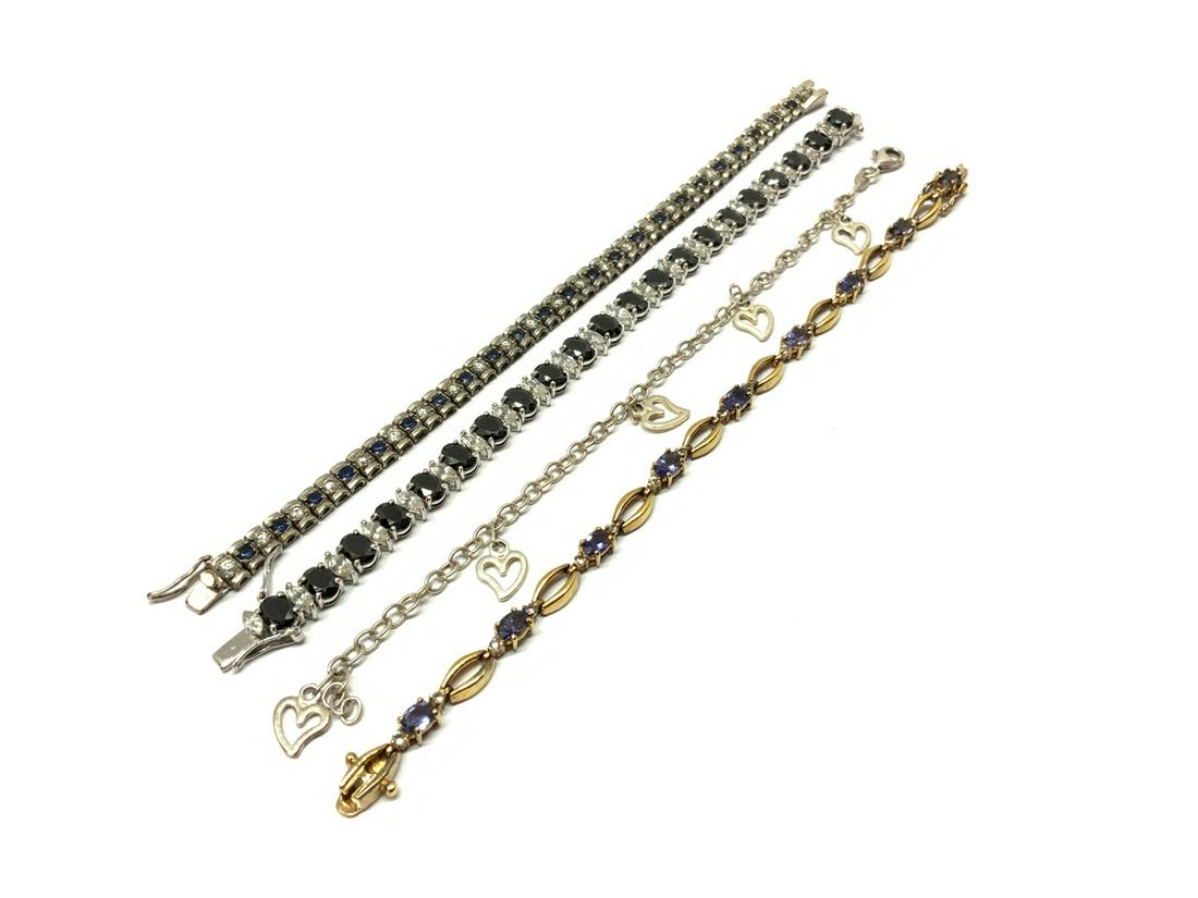 Four (4) Sterling Silver Bracelets (1 of 6)
