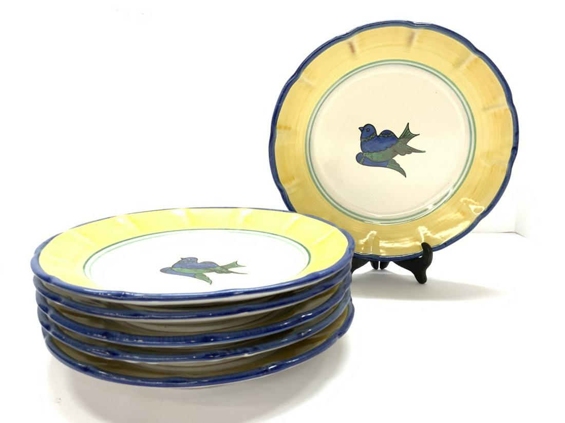 Six (6) Vietri Solimene Italy Dinner Plates (1 of 6)
