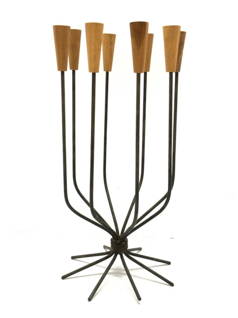 Danish Modern Candelabra: Danish Modern Candelabra. 1960's. Unsigned. Dimension: 15"h x 7 1/2"d